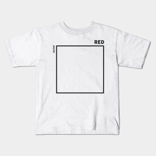 black and red square Kids T-Shirt